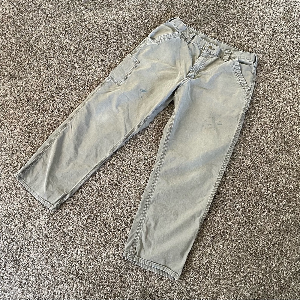 Carhartt‎ Men’s Utility Work Pants Loose Fit Canvas Size 38x32 Distressed